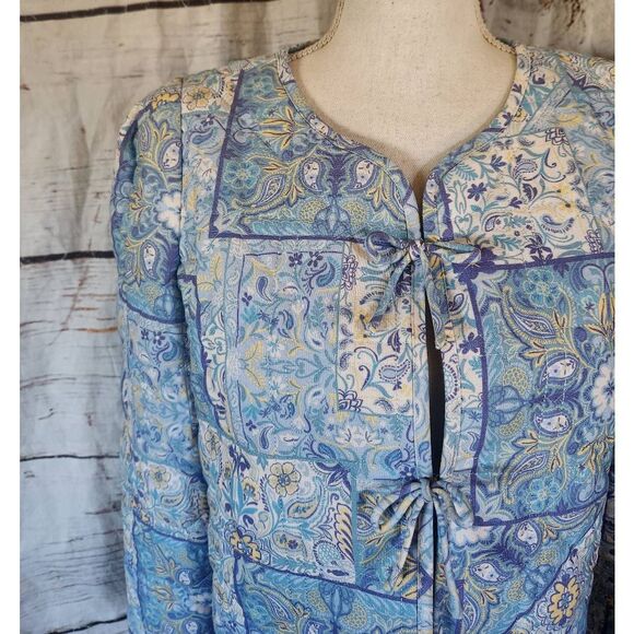 Anthropologie Dolan Bow Front Linen Quilted Lady Jacket Size Medium NWT - Picture 6 of 8